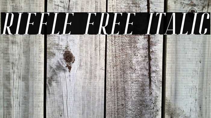 Riffle Free Italic Example 2