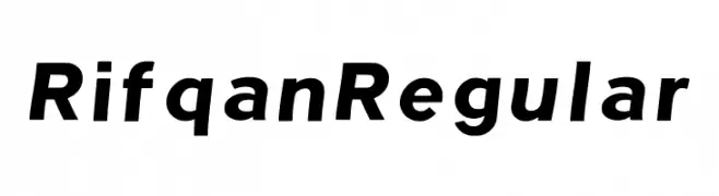 Rifqan Regular  Frei Schriftart Herunterladen