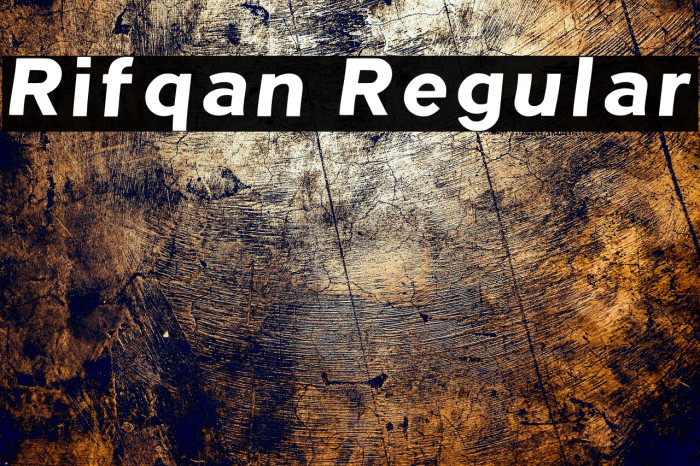 Rifqan Regular Font examples