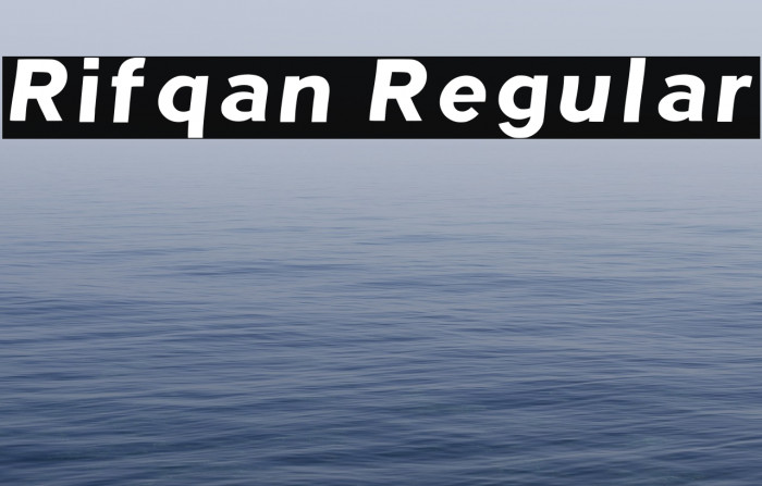 Rifqan Regular Font examples