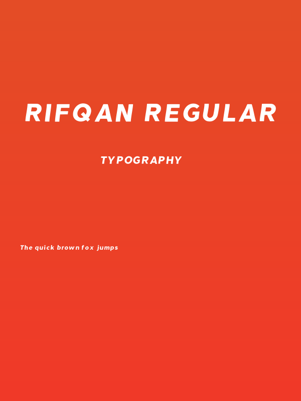 Rifqan Regular Poster