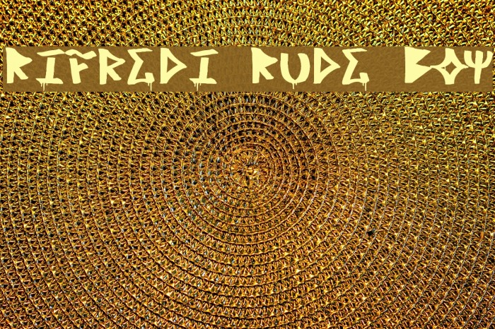Rifredi Rude Boy Font examples