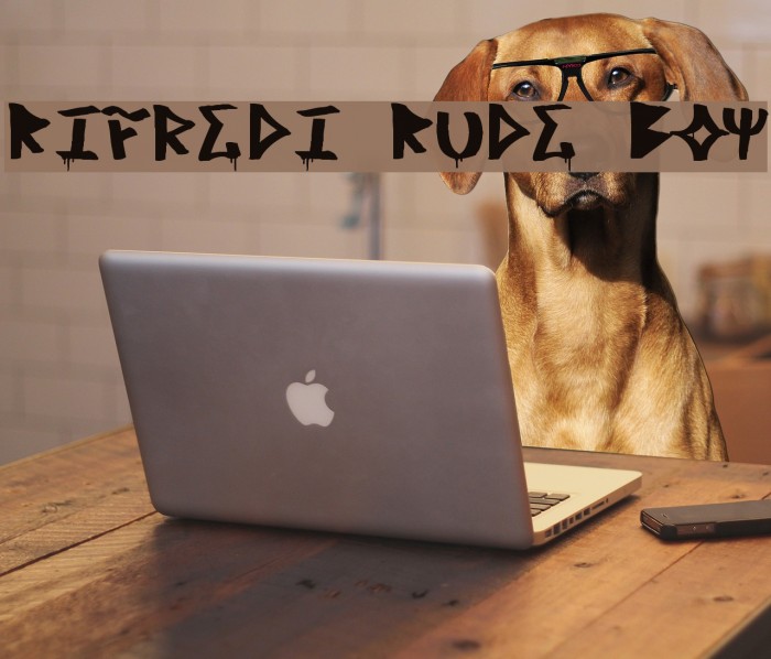 Rifredi Rude Boy Font examples