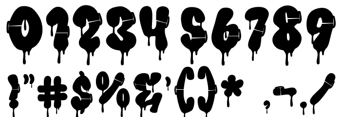 Rift Punk Drip Drip Font Alte caractere
