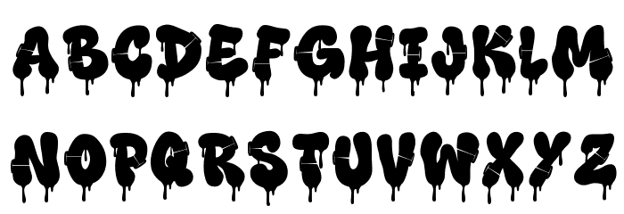 Rift Punk Drip Drip Font Litere mari
