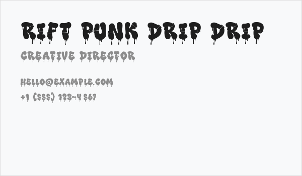Rift Punk Drip Drip Business Card