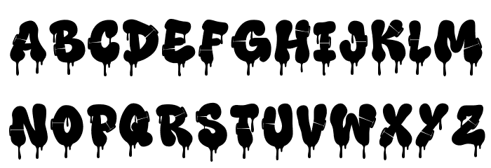 Rift Punk Drip Drip Font Litere mici