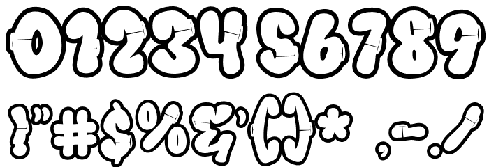 Rift Punk Outline Outline Font Alte caractere