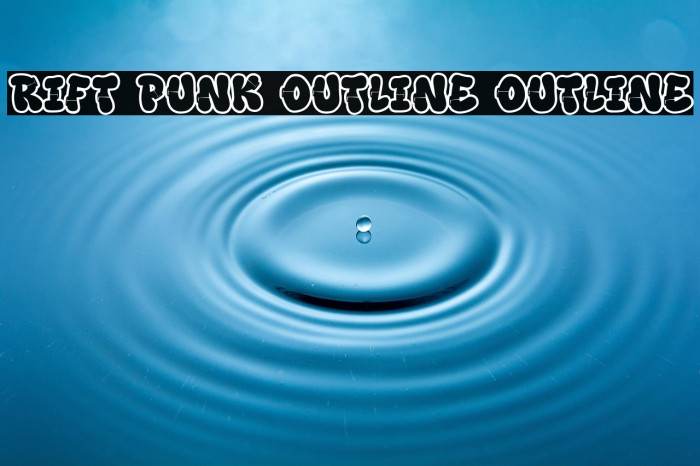 Rift Punk Outline Outline Caratteri examples