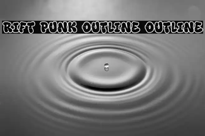 Rift Punk Outline Outline Font examples