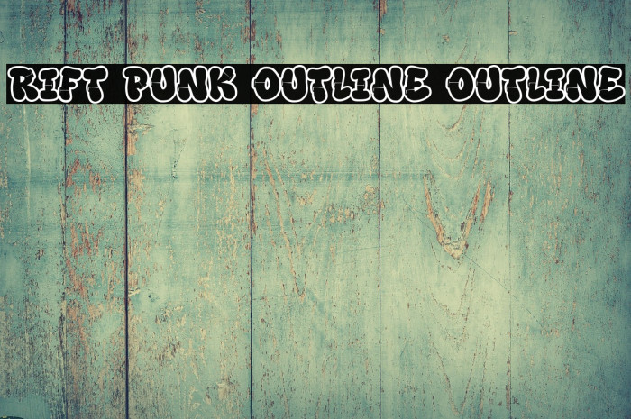 Rift Punk Outline Outline Caratteri examples