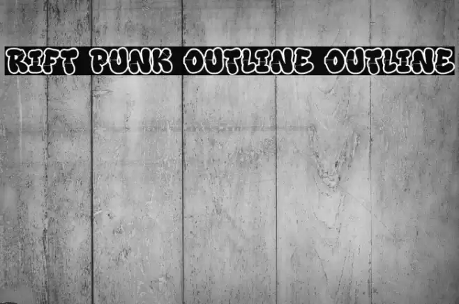 Rift Punk Outline Outline Font examples