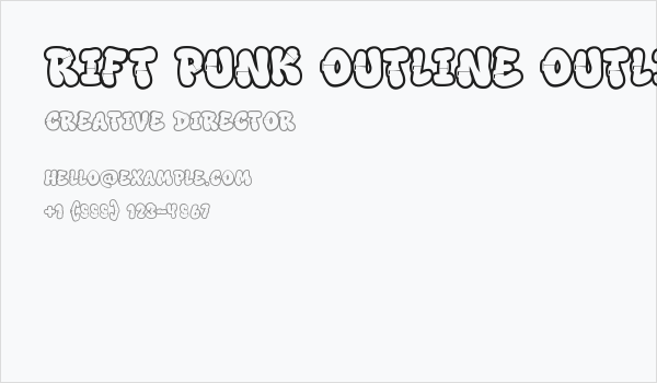 Rift Punk Outline Outline Business Card