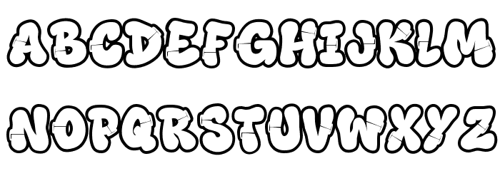 Rift Punk Outline Outline Font Litere mici