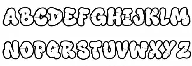 Rift Punk Outline Outline Caratteri MINUSCOLO