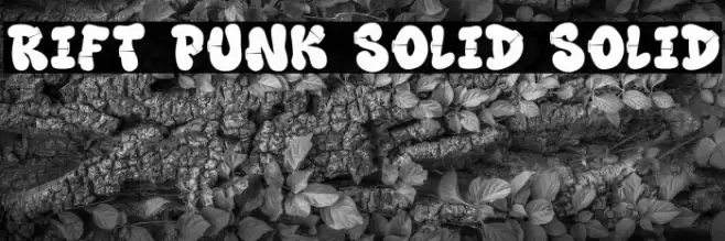 Rift Punk Solid Solid Schriftart examples