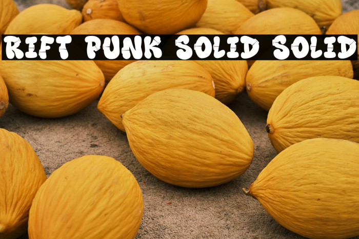 Rift Punk Solid Solid Caratteri examples