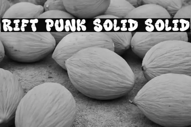 Rift Punk Solid Solid Schriftart examples
