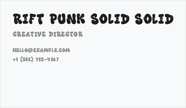 Rift Punk Solid Solid Business Card