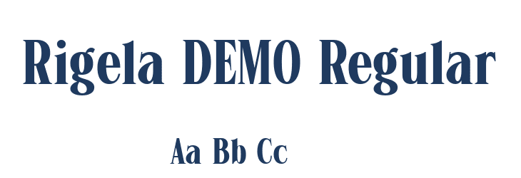Rigela DEMO Regular Font Preview
