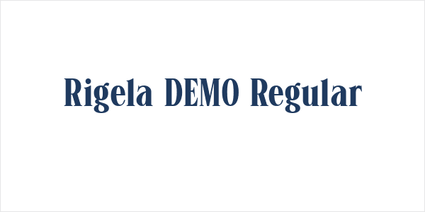 Rigela DEMO Regular Logo