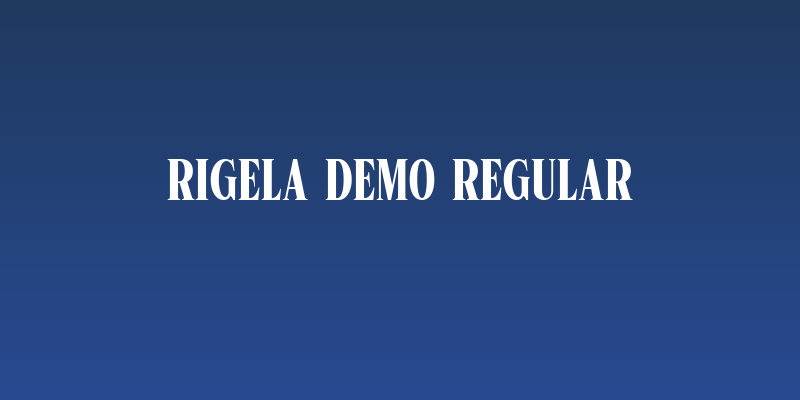 Rigela DEMO Regular Social Header