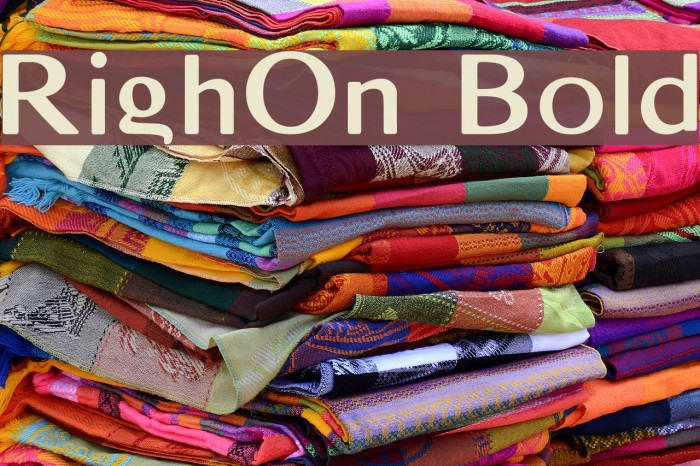 RighOn Bold Caratteri examples