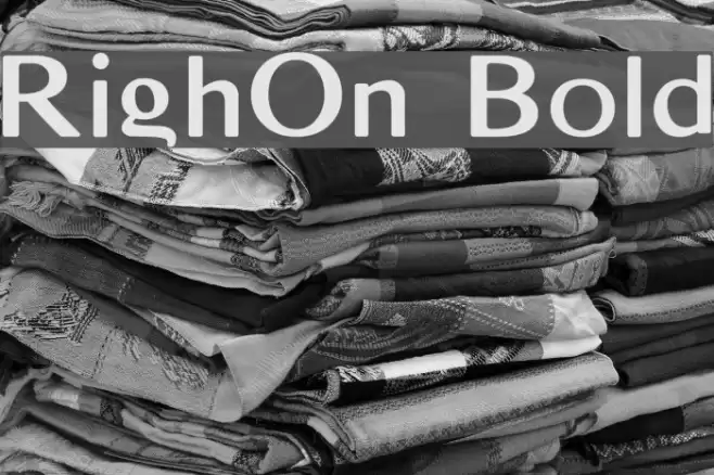 RighOn Bold Font examples