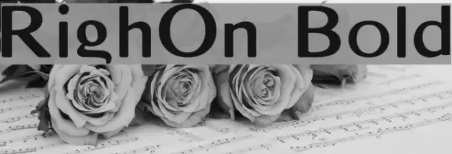 RighOn Bold Font examples