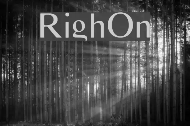 RighOn Font examples