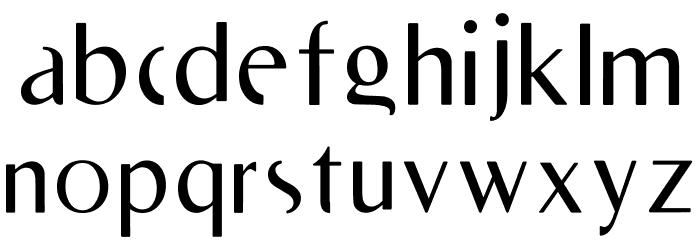 RighOn Font LOWERCASE