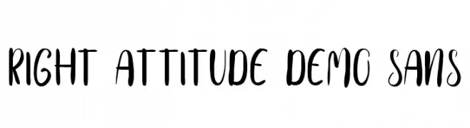 Right Attitude Demo Sans  Frei Schriftart Herunterladen