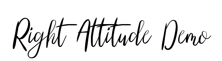 Right Attitude Demo  免费字体下载