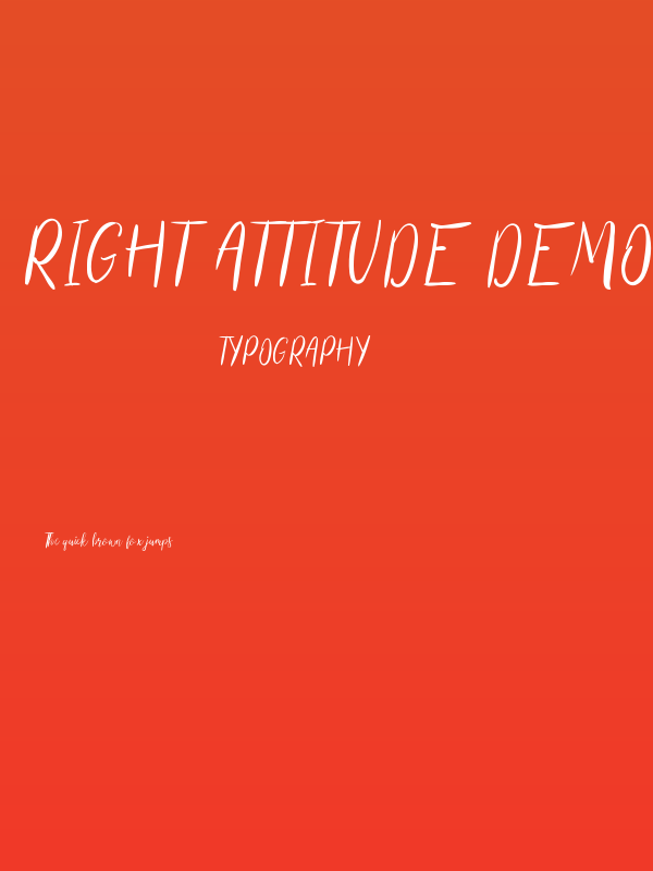 Right Attitude Demo Poster