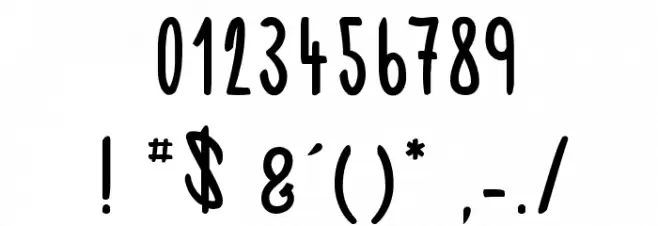 Right Balance Font OTHER CHARS