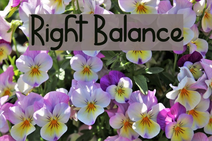 Right Balance Font examples