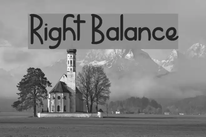 Right Balance Font examples