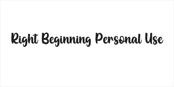 Right Beginning Personal Use Logo
