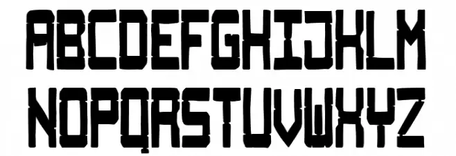 Right Block Font Litere mici
