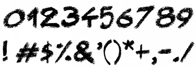 Right Chalk フォント その他の文字