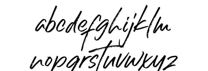 Right Gilligant Font LOWERCASE