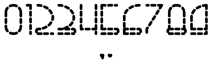 Right Hand Bold Dash Font OTHER CHARS