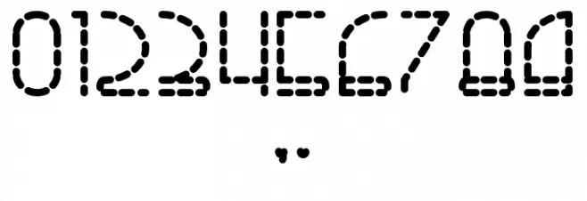 Right Hand Bold Dash Font OTHER CHARS