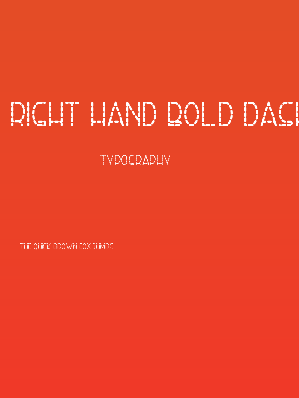 Right Hand Bold Dash Poster