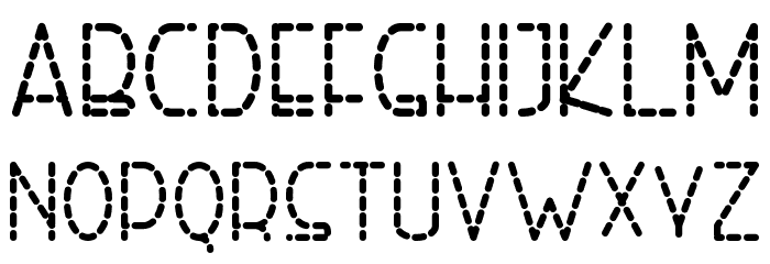 Right Hand Bold Dash Font LOWERCASE