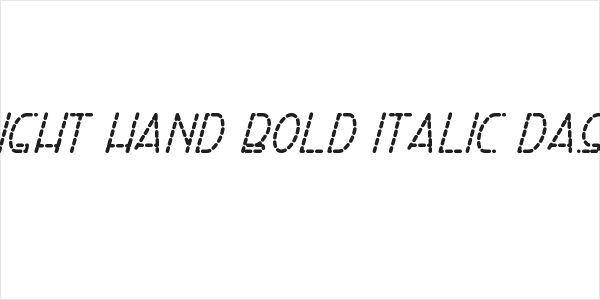 Right Hand Bold Italic Dash Logo