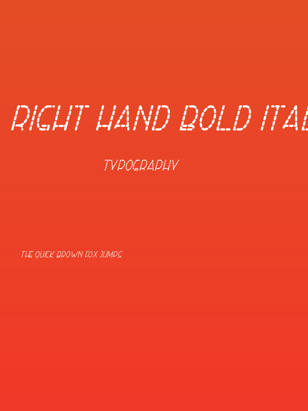 Right Hand Bold Italic Dash Poster