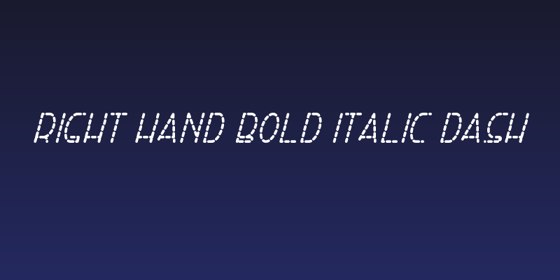 Right Hand Bold Italic Dash Social Header