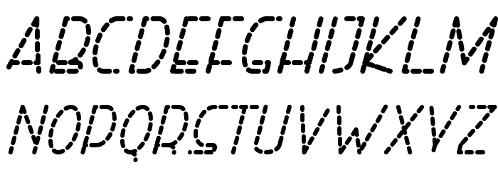 Right Hand Bold Italic Dash Font LOWERCASE