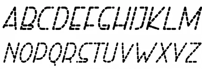 Right Hand Bold Italic Dash Font LOWERCASE